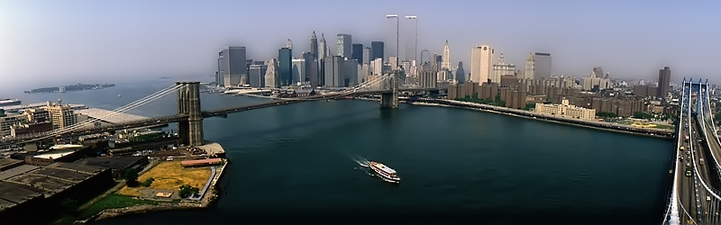 View of Manhattan from the top of the Manhattan Bridge June 1986